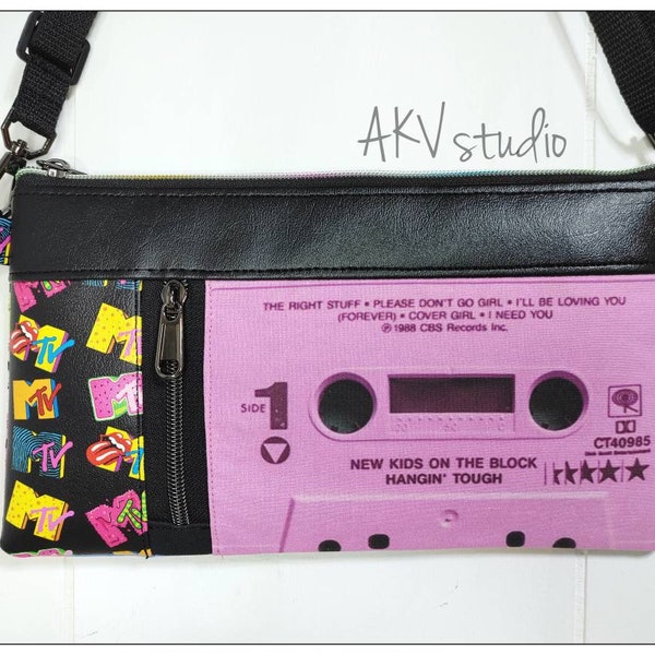 Pulsera CASSETTE TAPE de la banda Boy de los años 80, bolso, bolsa cosmética, embrague, bolso. Leer detalles del artículo