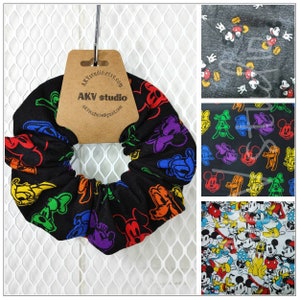 Cartoon hair Scrunchie. 3 different fabrics & 3 style types. thin, thick hair or zipper. Read item details