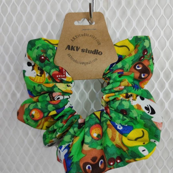 Animal Game hair Scrunchie. 3 options available. thin, thick hair or zipper. Read item details