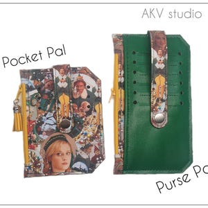 Minimalist wallet. CHRISTMAS ELF Purse Pal. Pocket Pal. Cash, coin, card slots. Zipper. Scroll down to read item details.