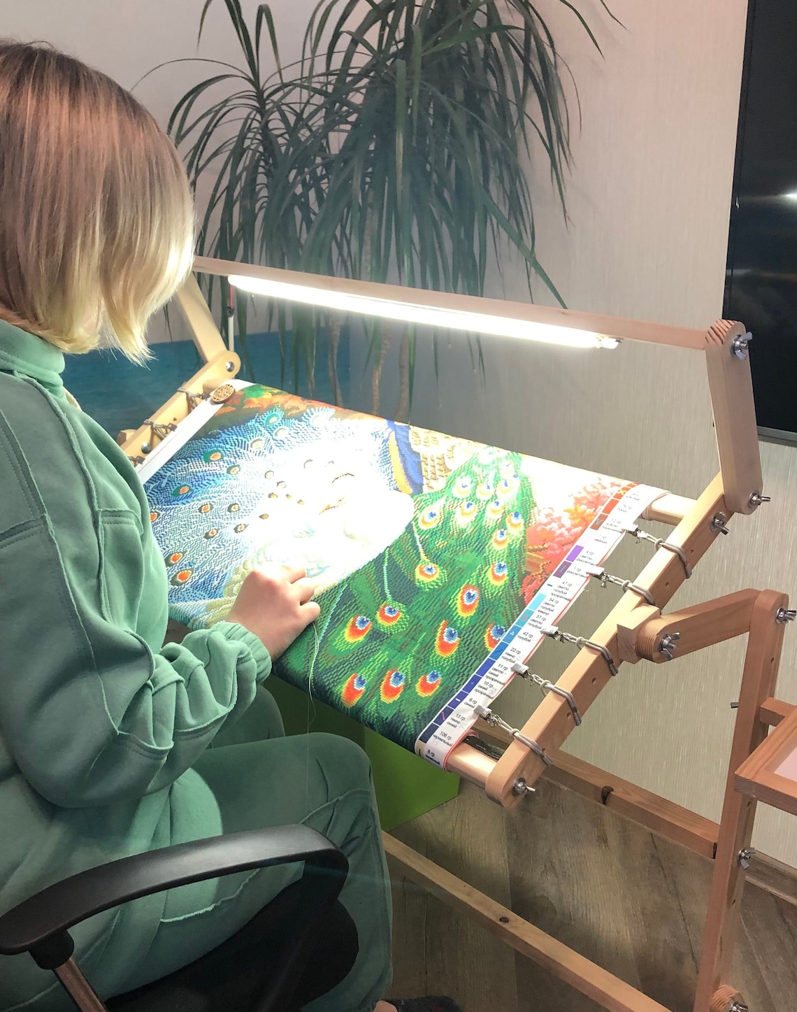 Cross stitch stand with illumination Floor standing Etsy