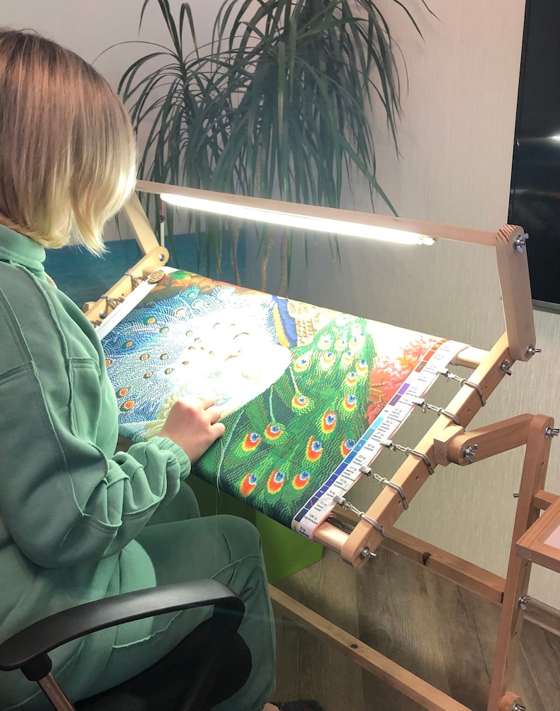 Cross Stitch Stand With Illumination Floor Standing Embroidery Etsy