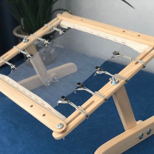 Table stand for luvenille embroidery, Needlework lap stand, luvenille frame