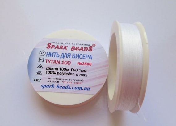 Thread for Beads Tytan 100, 100 M, White, Black, Thread for Beading, Thread  for Beadwork Tearproof Nylon Thread -  Canada