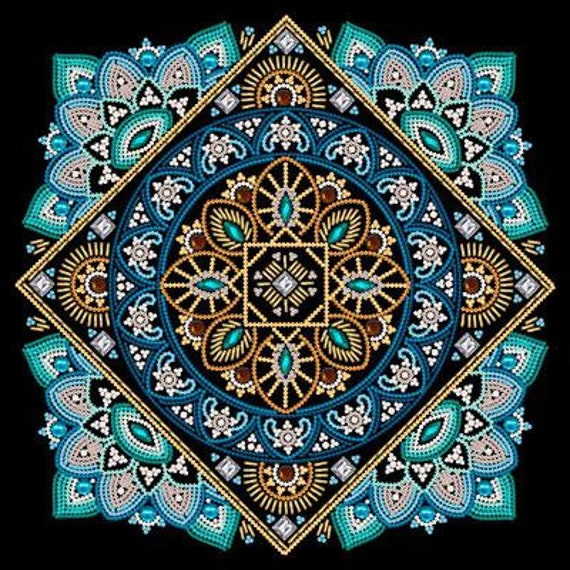Mandala Of Wealth East Bead Embroidery Set Symbol Etsy