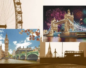 Big Ben,Tower Bridge Bead embroidery kit,needlepoint bead kit,DIY kit,embroidery kit,cityscape embroidery bead ,beading London,Great Britain
