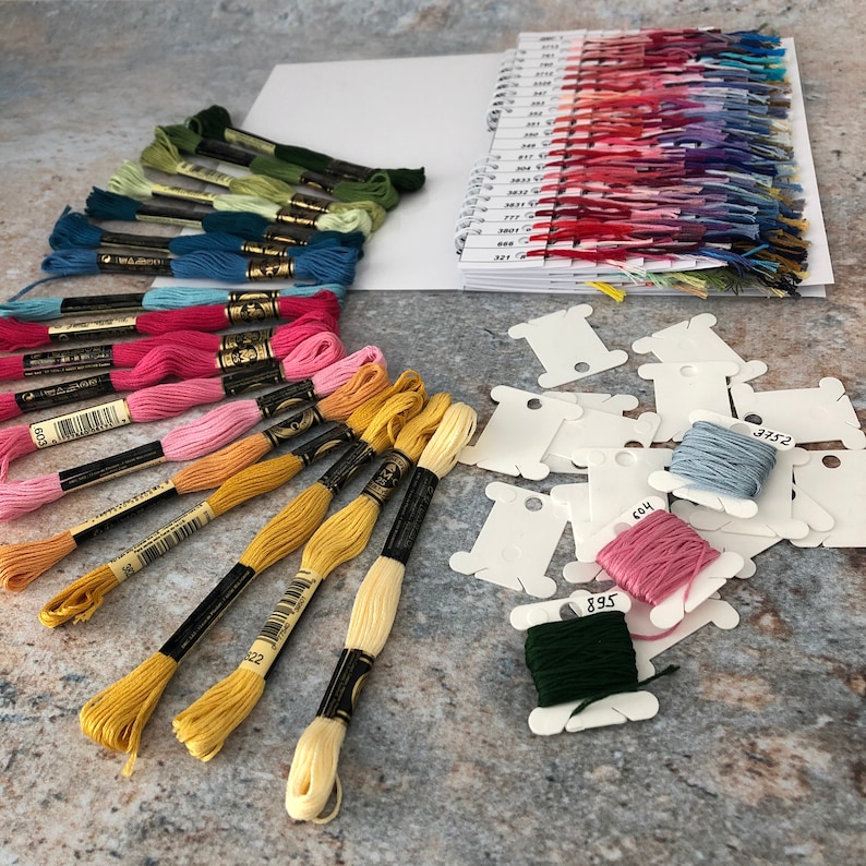 DMC Thread Palette 498 Colors Live Thread Card DMC Live Color Etsy