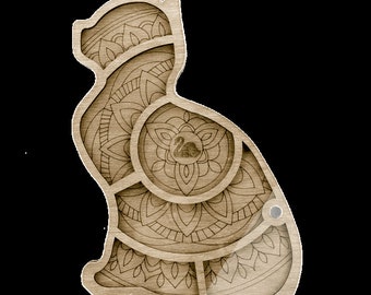 Organizador para abalorios, Organizador de madera para abalorios con tapa, Recipiente para abalorios, Caja para abalorios, Almacenamiento de suministros para abalorios