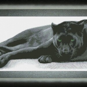 Cross stitch kit &quot;Panther&quot;, Embroidery kit, Needlework kit, Cross stitch