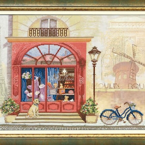 Traveling in France Cross stitch kit  embroidery kit  needlework kit cross stitch counted cross stitch kit thread embroidery kit