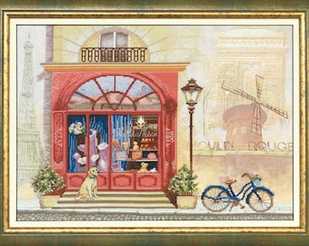 Traveling in France Cross stitch kit  embroidery kit  needlework kit cross stitch counted cross stitch kit thread embroidery kit