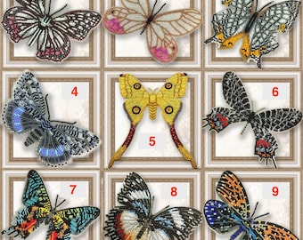 Butterfly embroidery kit, bead embroidery kit,needlepoint kit,beading on plastic canvas,butterfly beading pattern,hand embroidery  magnet