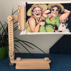 Wooden finger holder Q-Snaps, Stand for embroidery set, Holder transformer, Embroidery machine for table and sofa