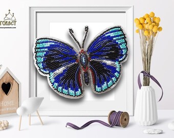 Butterfly embroidery kit Callithea Optima , bead embroidery kit,needlepoint kit,beading on plastic canvas,butterfly beading pattern.