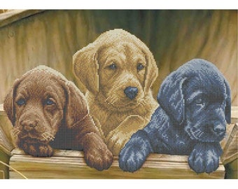 Labrador puppies Bead embroidery set,cute dogs  embroidery,Needlepoint Tapestry Beaded cross stitch kit Beaded stitching Handcraft DIY