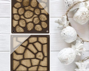 Organizador de madera para cuentas con una cubierta, contenedor para cuentas, caja de cuentas, almacenamiento de suministro de cuentas, contenedor para cuentas, organizador para cuentas.