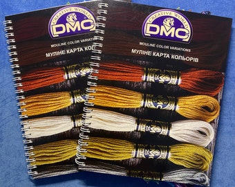 Paleta de hilos DMC 498 colores, Catálogo de hilos DMC, Carta de colores vivos para hilo DMC