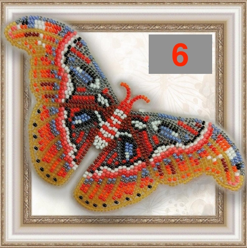 Craftreasure Kit Da Ricamo Farfalla Per Principianti E Adulti - Con Perline E Cornice Esclusiva