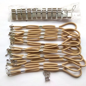 12 Tension clips , 12 Tensioners for embroidery frames,Set of 12 side stretches for canvas, Set of 12 side cross stitch tension.