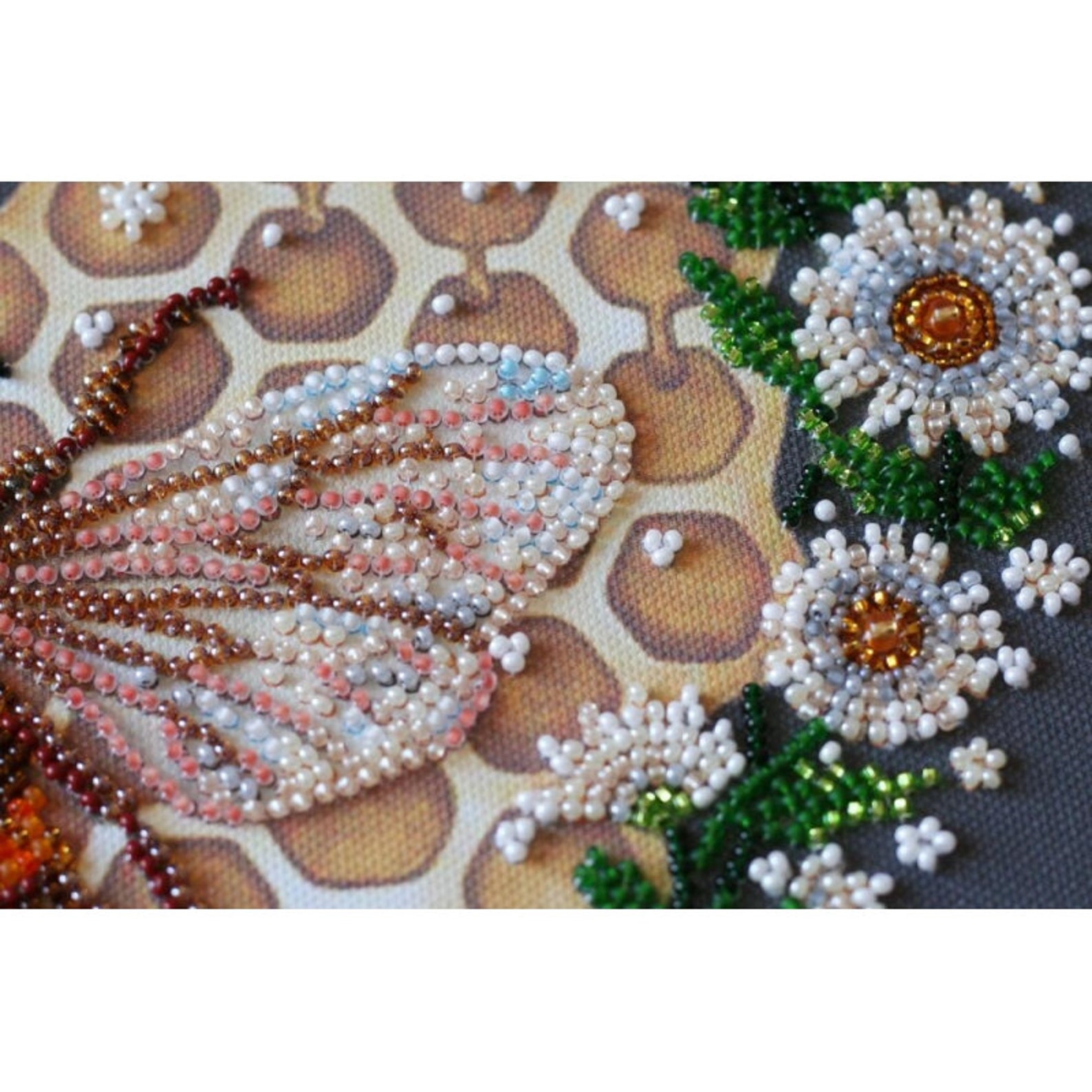 Bead Embroidery Kit Bee,beaded Cross Stitch,needlepoint Beaded Kit ...