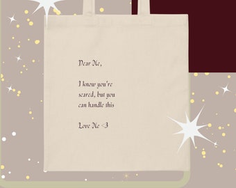 Dear Me Natural Tote Bag, Everyday Tote Bag, Quotes About Life, Inspirerend, Motiverend, Grote Canvas Tote Ba