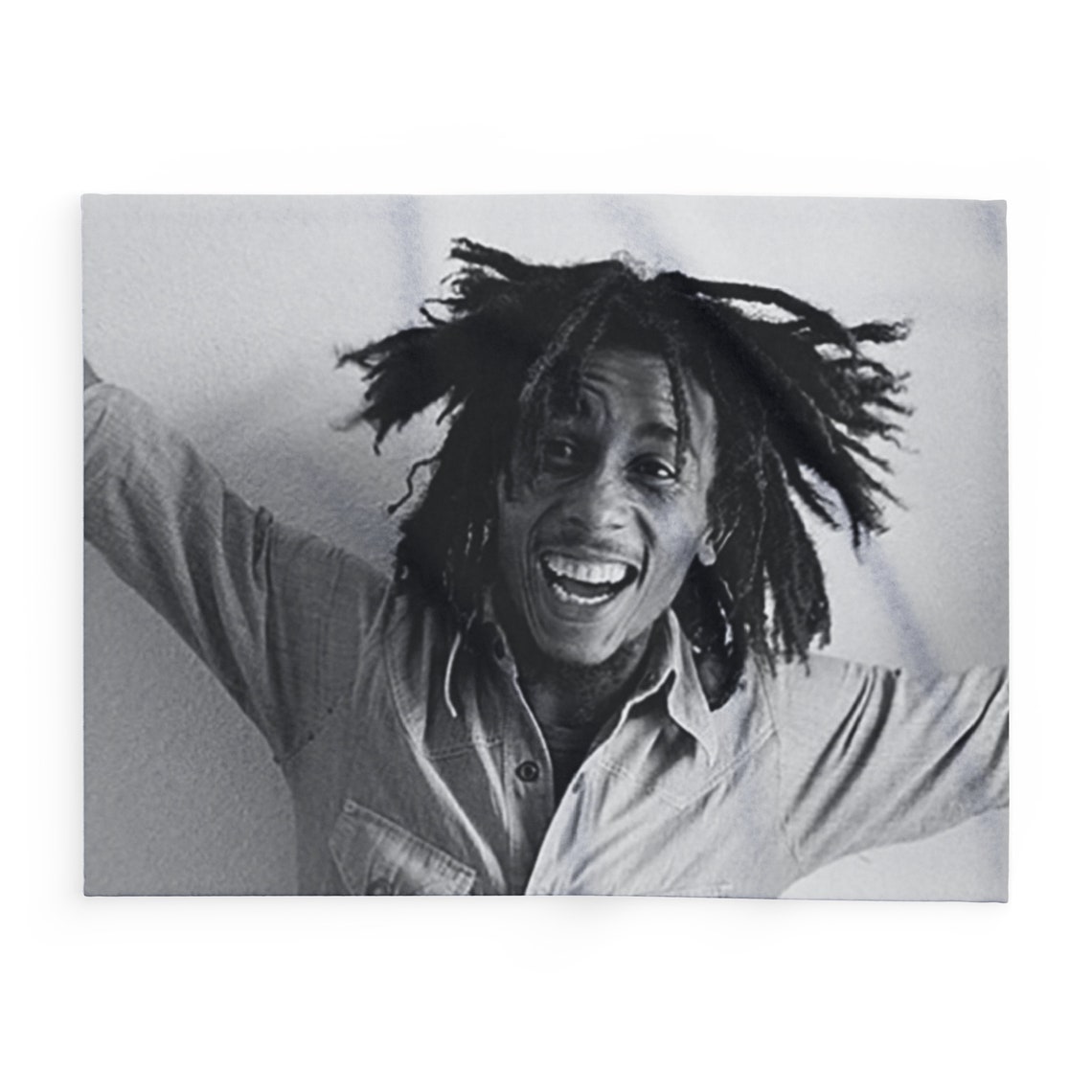 Smiling Bob Marley Fleece Blanket - 30x40 - Reggae Music Lover Gift ...