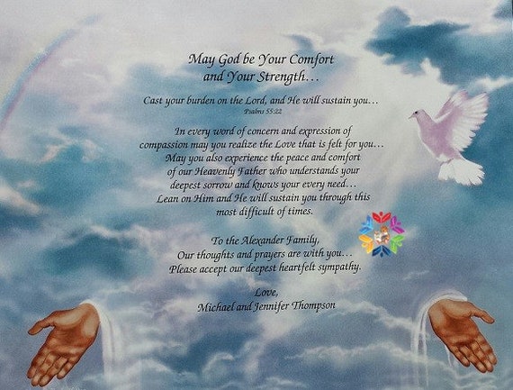 Prayer To Comfortcondolence Gift For Friendscomfort And Etsy