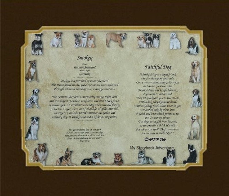 Proud Pet Pedigree with Mat Pet Pedigree Keepsakes,Pet Certificates,Dog Pedigree,Pet Poems,Personalized Pet Prints,Pet Origins,Dog Lovers