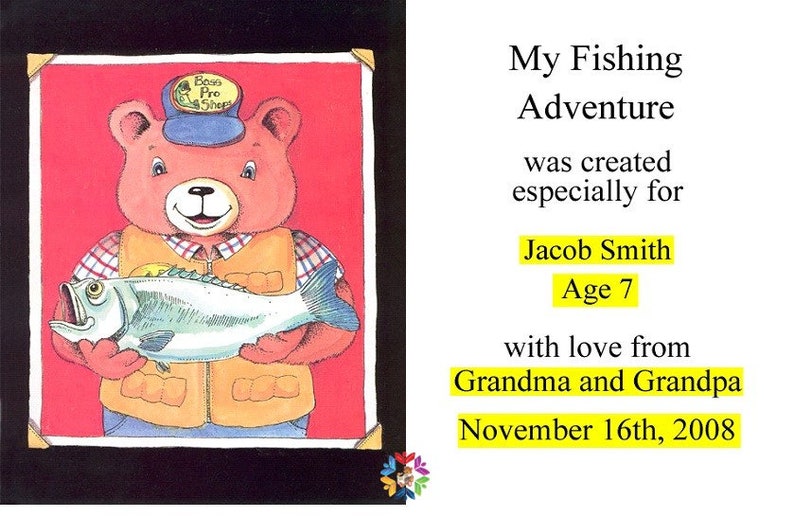 Fishing Book Personalized Children's Books My Fishing Etsy