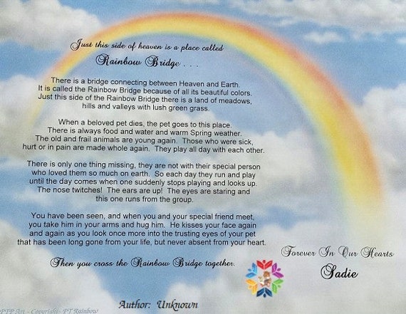 52 Top Pictures Pet Death Poem Rainbow Bridge - Pet Prayers Dog S Death Page 1 Line 17qq Com