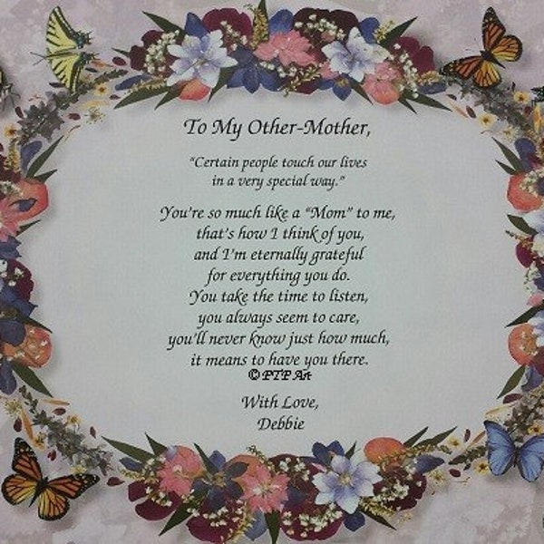 Other Mother Poem,Mother's Day Gifts,Mother's Day,Personalized Poems,Mother's Day Personalized,Mother's Day Poem,Gift for Mom,Birthday Gift
