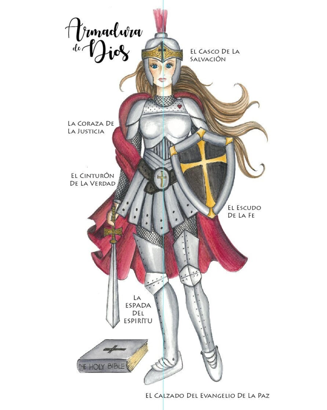 Spanish Armor of God Print Etsy