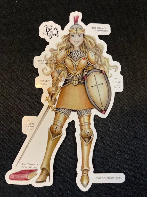 Gold Armor of God Stickers 6 Stickers Etsy