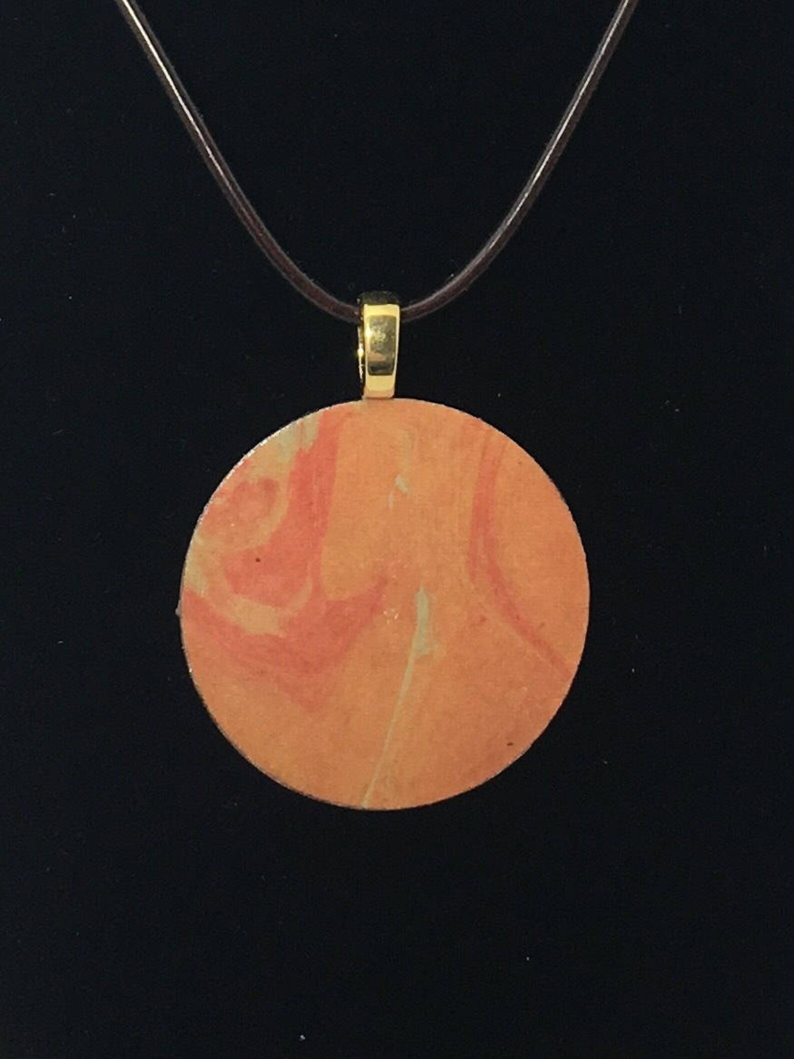 Orange design necklace orange necklace orange pendant Etsy