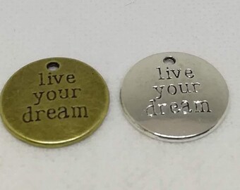 12 Dream charms antique silver tone M147