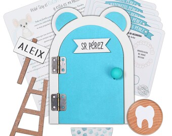 Puerta Ratoncito Pérez personalizable. Kit completo Ratón Pérez.