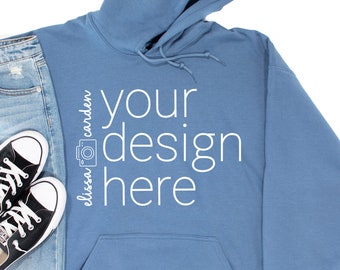 gildan indigo blue hoodie