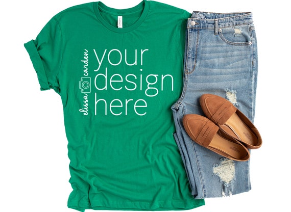 Kelly Bella Canvas Mockup 3001 T-Shirt Mock Up