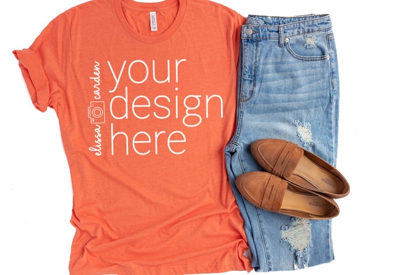 heather orange t shirt