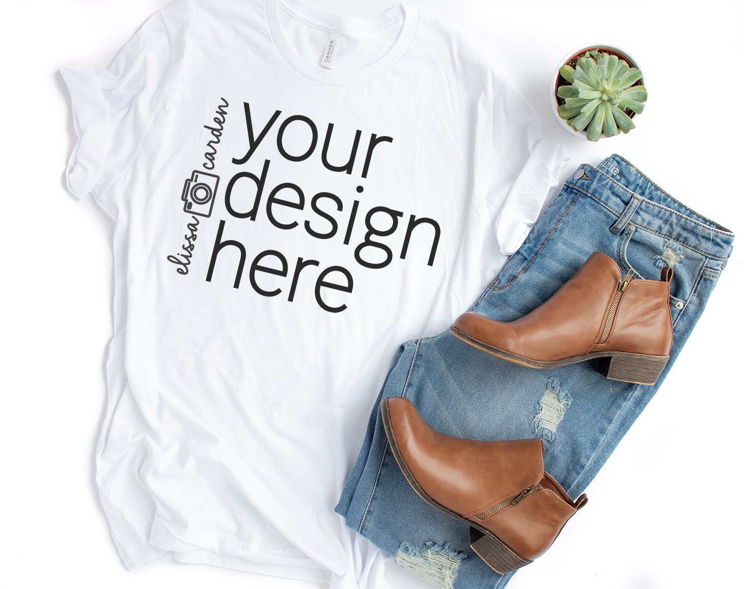 Download White Bella Canvas Mockup 3001 TShirt Mock Up Short Sleeve | Etsy