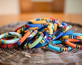 Beaded Zulu Bracelets , Boho Jewelry , Hippie Bracelets , Maasai Bracelets , Gift ,Handmade Bracelets , Charms