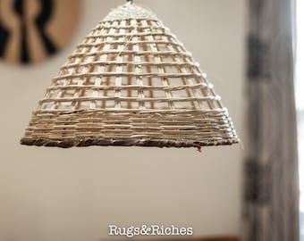 Bamboo Cone Lampshade,Rattan Light Fixture,Wicker Lampshade,Woven Pendant Light, Moroccan Lampshade, Food Cover, Food Dome