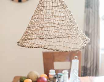 Fishnet Lampshade , Wicker Lampshade ,Woven Lampshade , Elephant Grass Lampshade