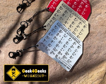 Aurebesh (Star Wars Language) Decoder/Translator Card