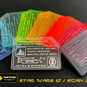 Star Wars Inspired ID Card / Scan Doc Keychain / Clip Version - Etsy