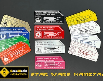 Star Wars inspired magnetic NAME TAG / BADGE