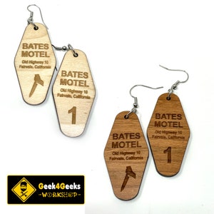 Bates Motel Wooden Earrings