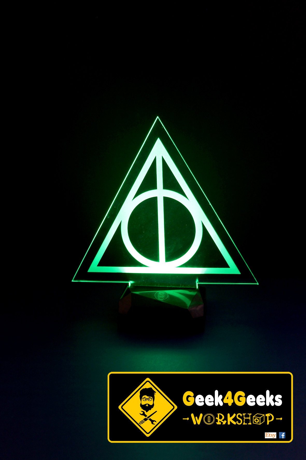 Deathly Hallows Table Lamp Harry Potter by GoldenRatioFurniture