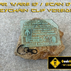 Star Wars inspired ID Card / Scan Doc - Keychain / Clip Version