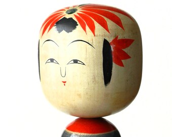 vintage zaou kokeshi doll signed by master Masamitsu Kondo 30cms/11.8inches